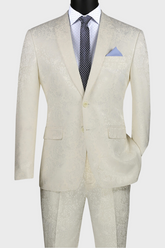Ivory floral suit